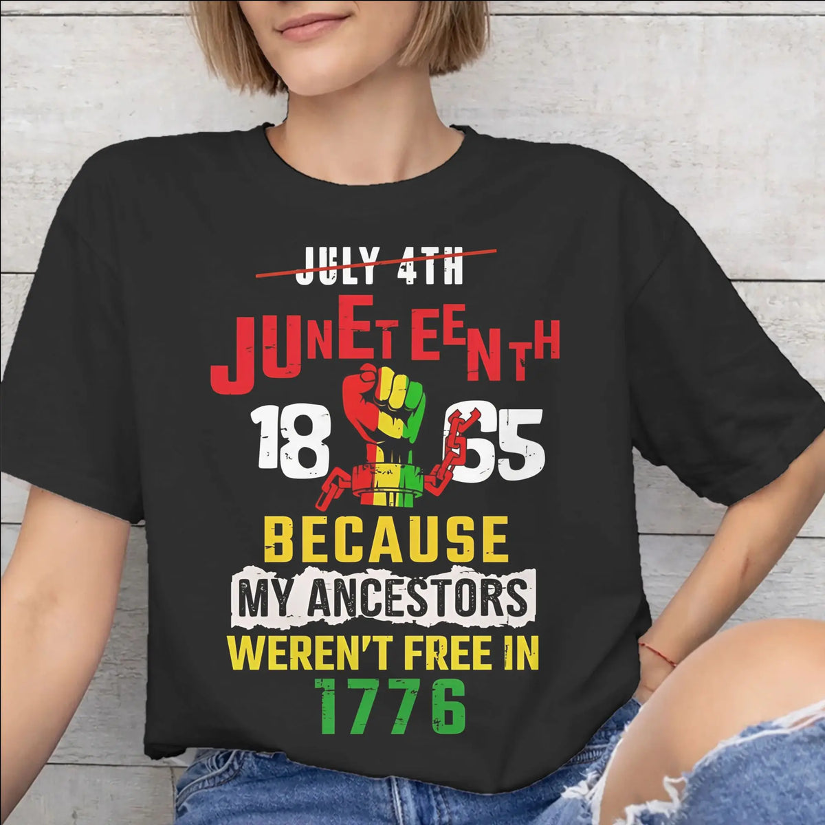 Juneteenth 1865 “Rooted In Freedom” Graphic T-Shirt – 100% Cotton Unisex Tee | The Party Days | The Party Days