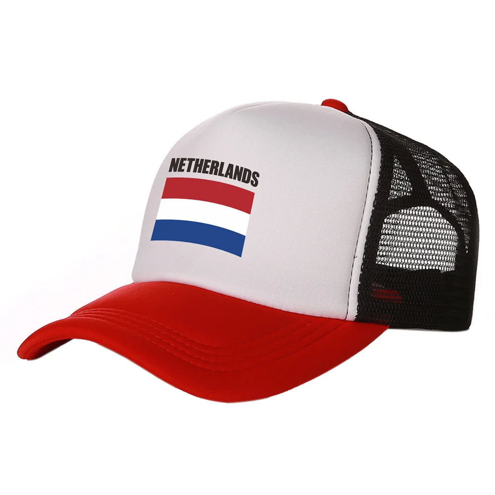 Netherlands Trucker Cap – Dutch Holland NL Mesh Net Baseball Hat | Unisex Summer Snapback | The Party Days