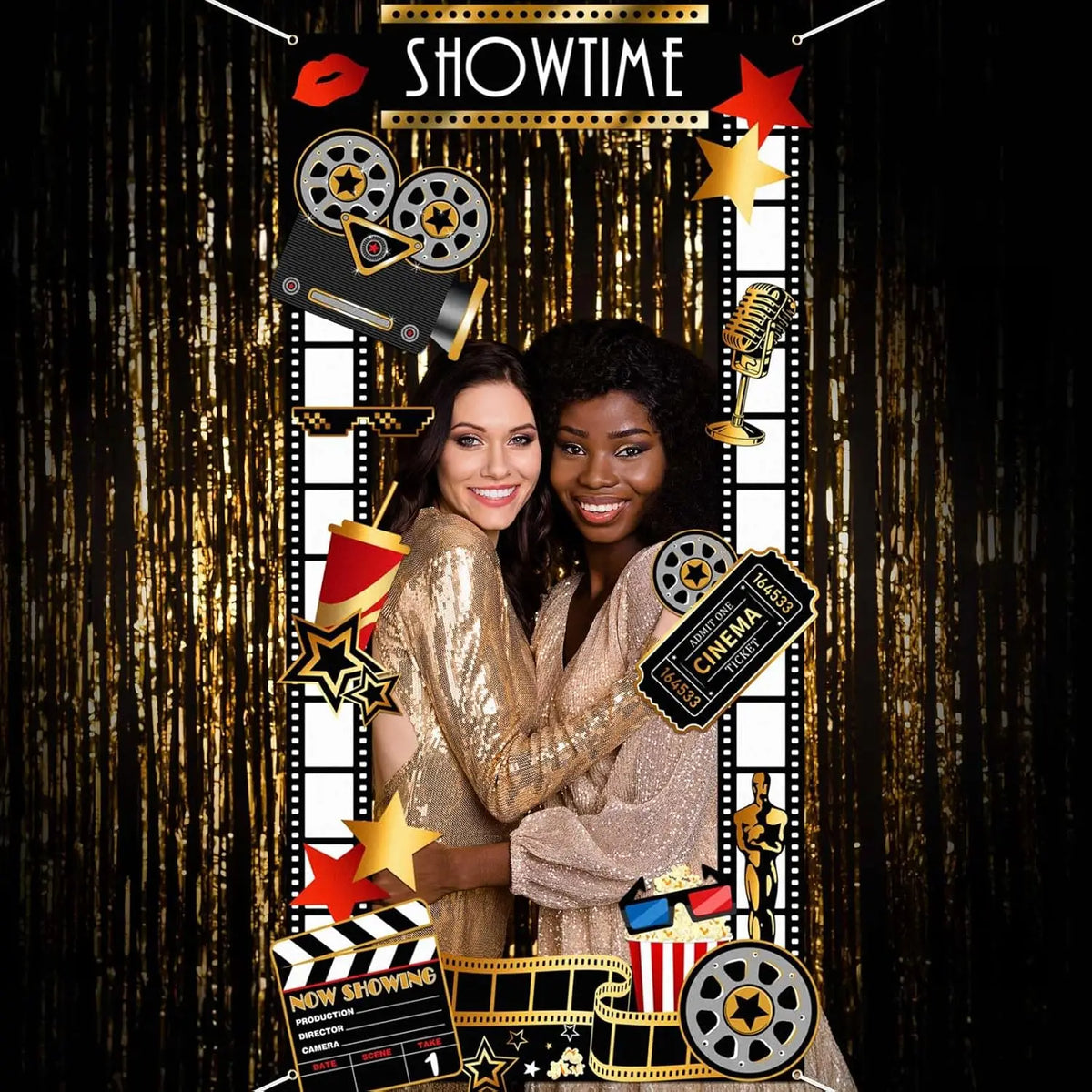 Movie Night Party Decorations Kit – Photo Booth Props, Banner & Backdrop – The Party Days | The Party Days