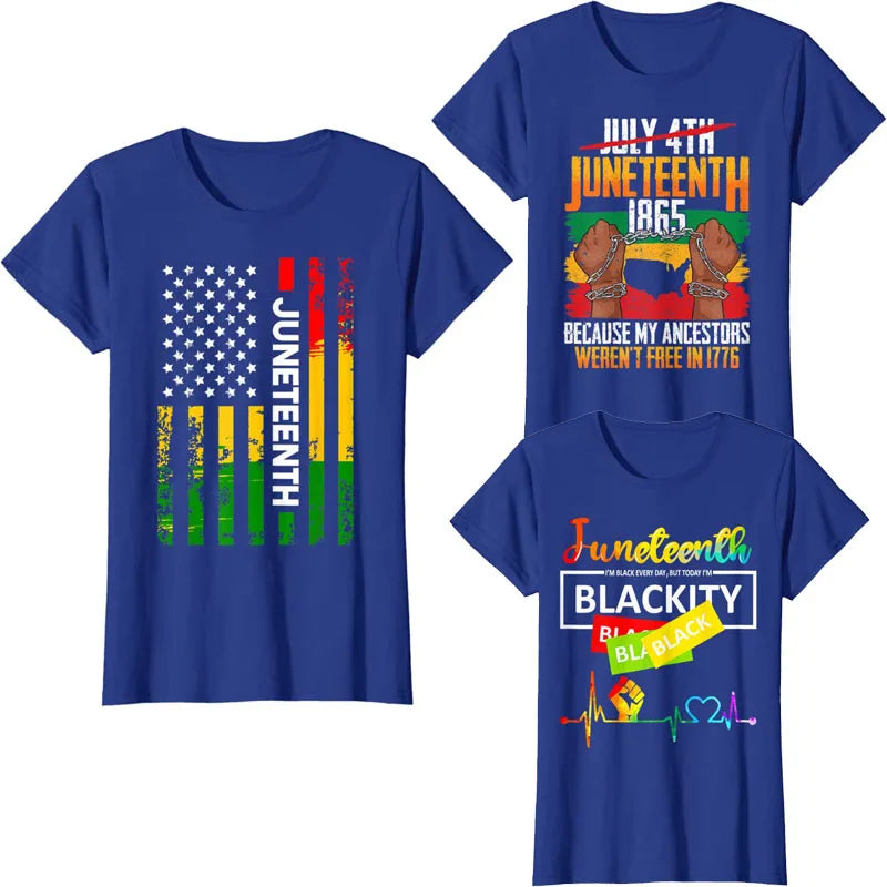 Juneteenth Blackity Heartbeat T-Shirt – Breaking Every Chain Since 1865 | The Party Days | The Party Days