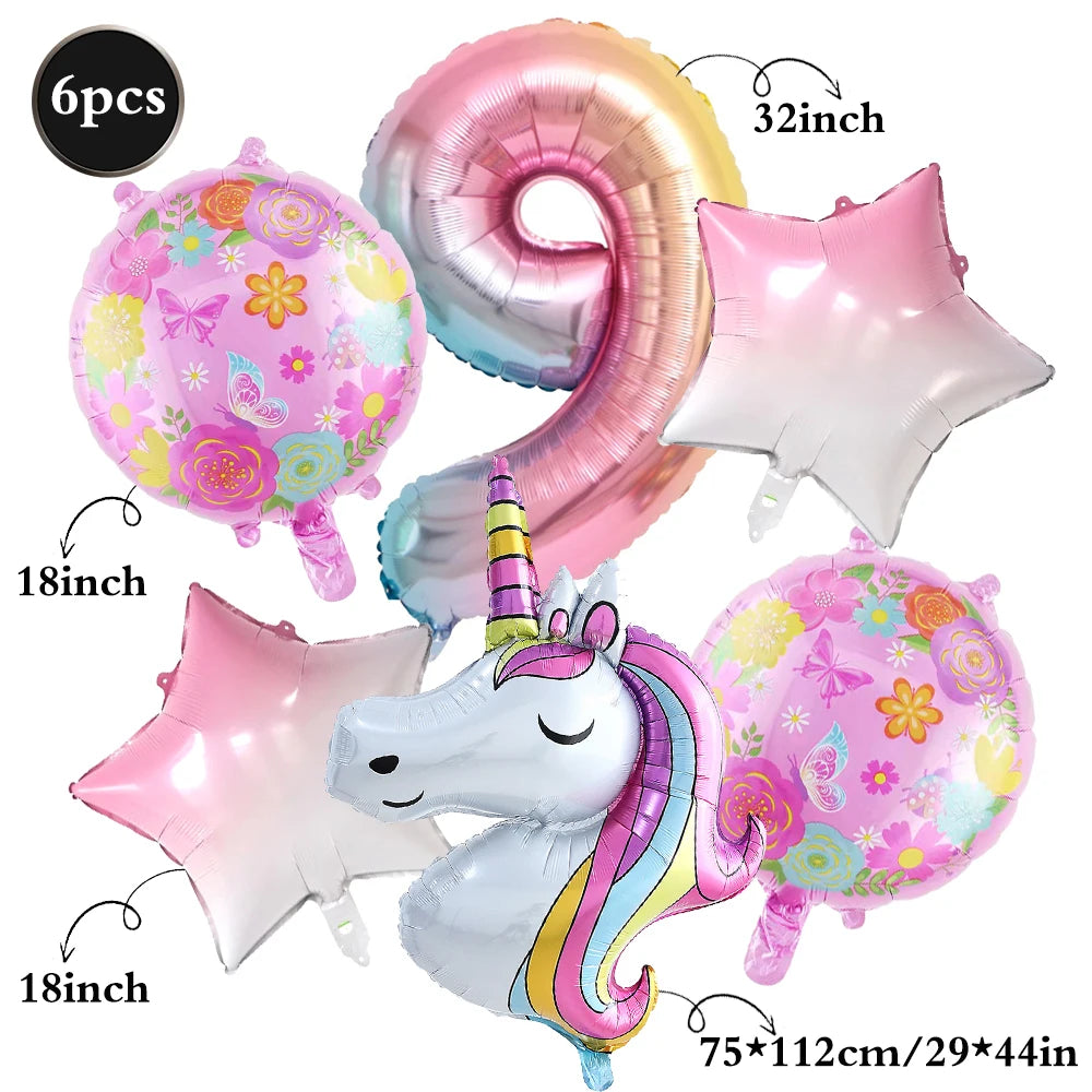 Unicorn Party Decoration Kit 1 | Plates, Napkins, Banner & Accessories | The Party Days | The Party Days