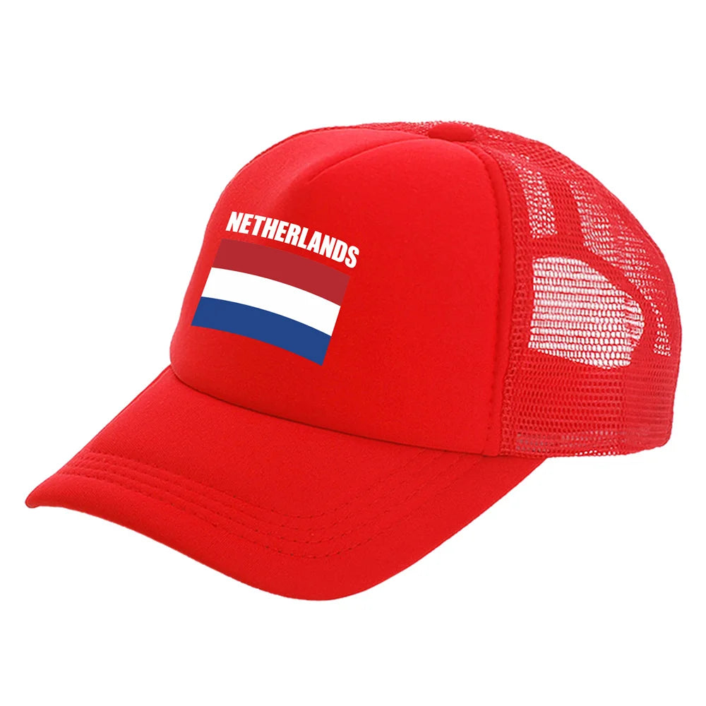 Netherlands Trucker Cap – Dutch Holland NL Mesh Net Baseball Hat | Unisex Summer Snapback | The Party Days