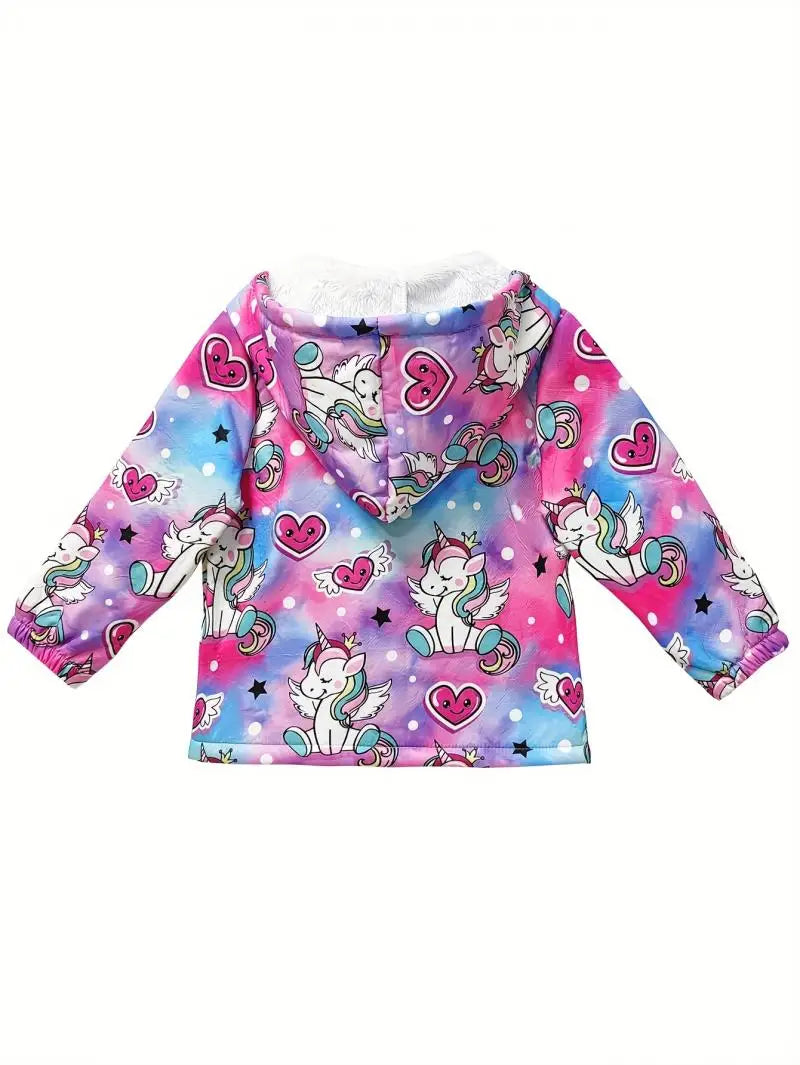 Kids Unicorn Fleece Hoodie Jacket | The Party Days | The Party Days