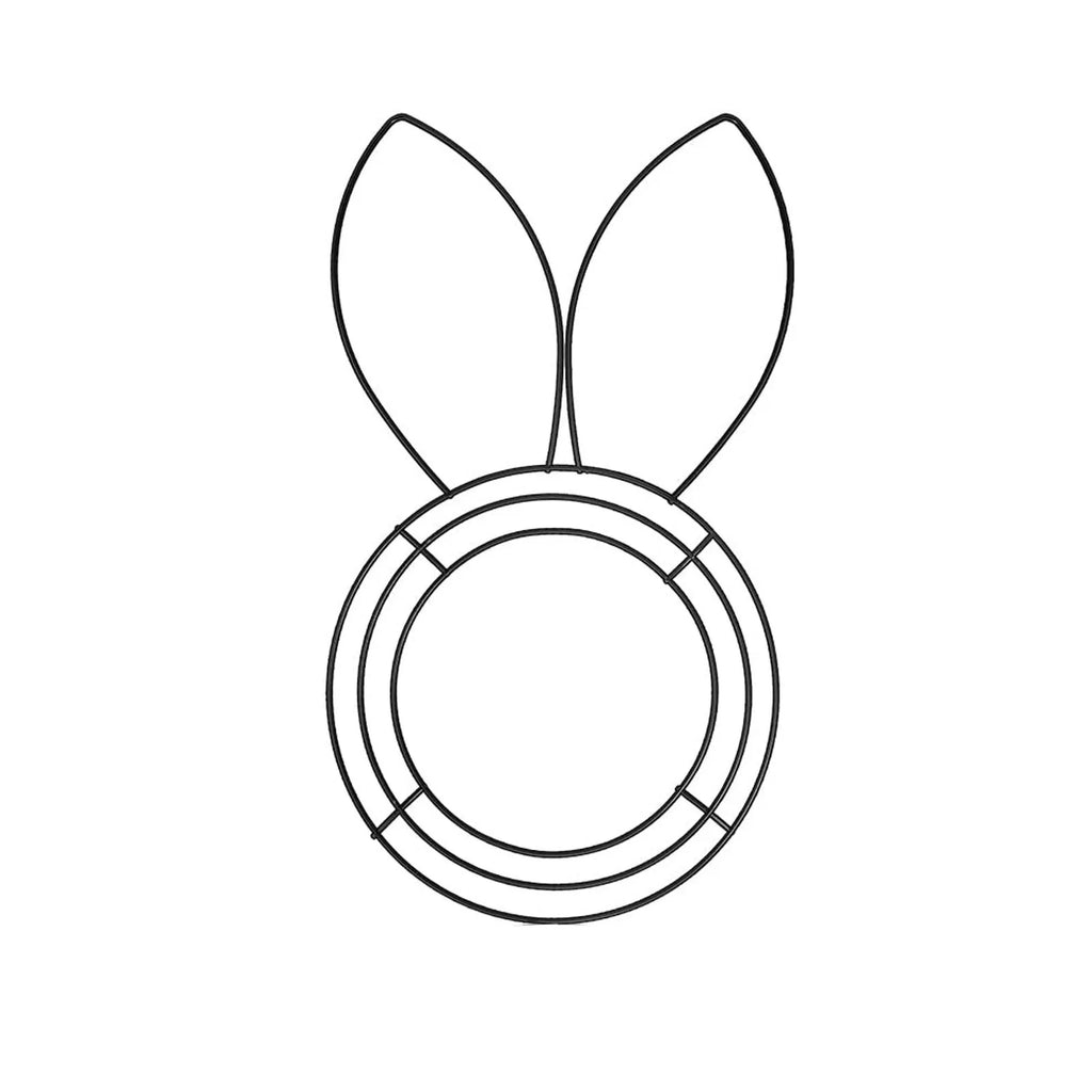Easter Bunny Wire Wreath Frame – 16" DIY Metal Form for Spring Decor | The Party Days