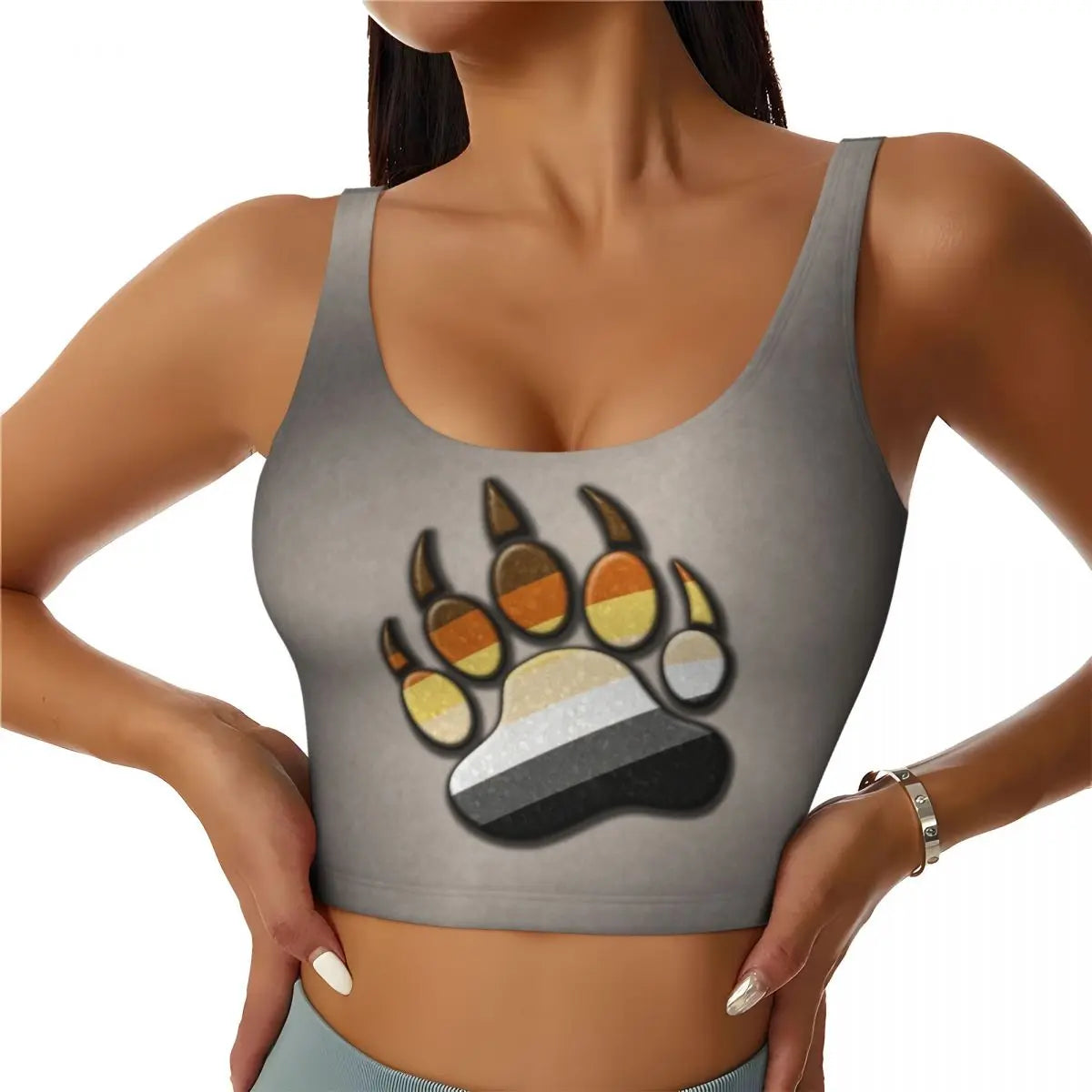 Rainbow Pride Sports Bra – LGBT High-Impact Yoga Crop Top | The Party Days | The Party Days