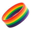 Rainbow Pride Silicone Bracelet – LGBT Adjustable Braided Wristband | The Party Days | The Party Days