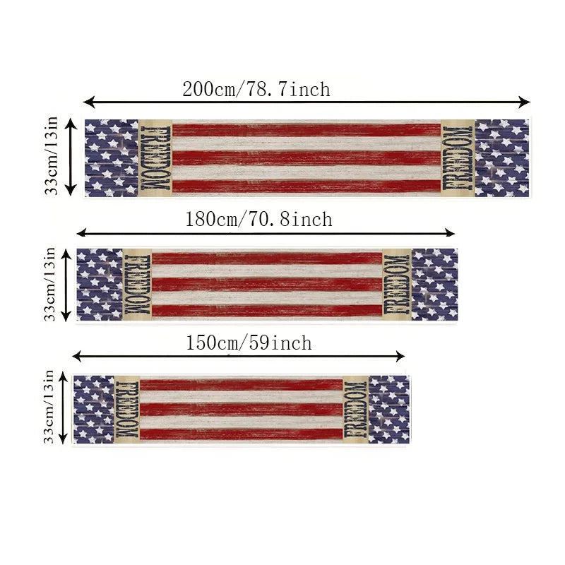 4th of July American Linen Table Runners