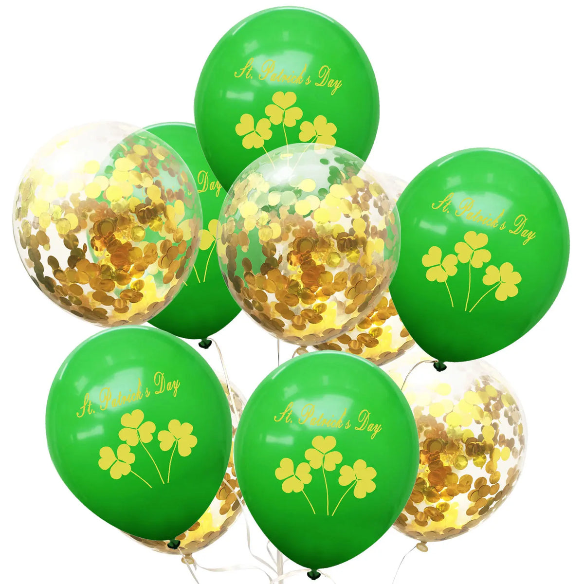 St. Patrick's Day Green Shamrock Latex Balloons – 12" Pack of 10 – The Party Days | The Party Days