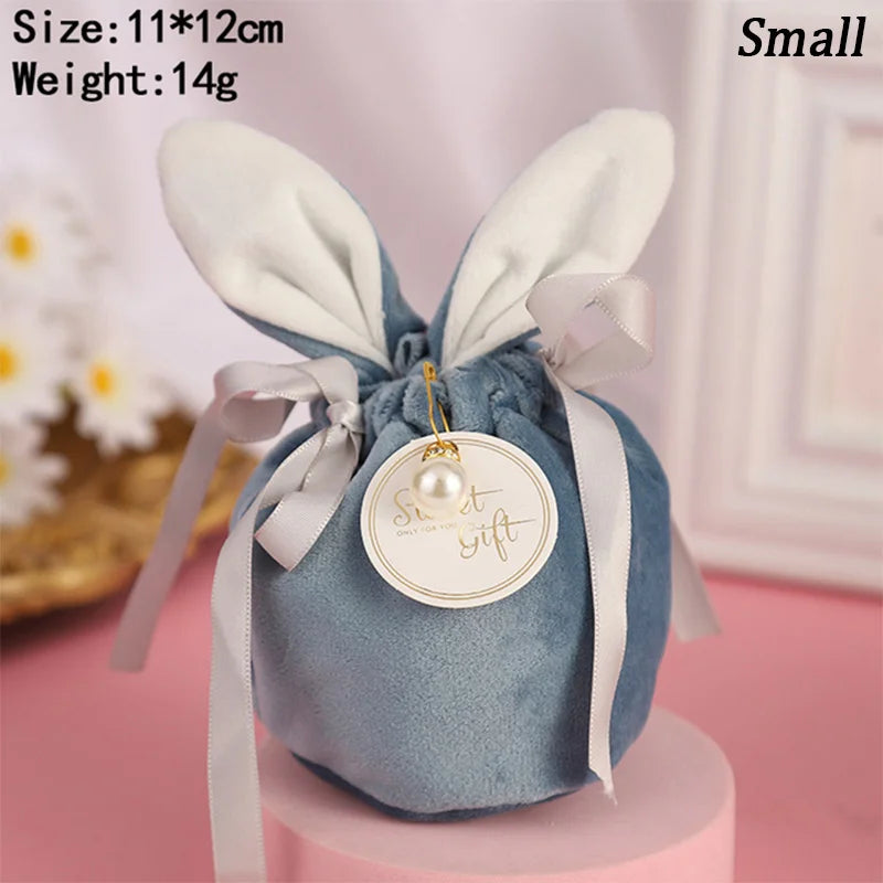 Velvet Easter Bunny Gift Bags – Premium Drawstring Candy & Chocolate Packaging – The Party Days | The Party Days