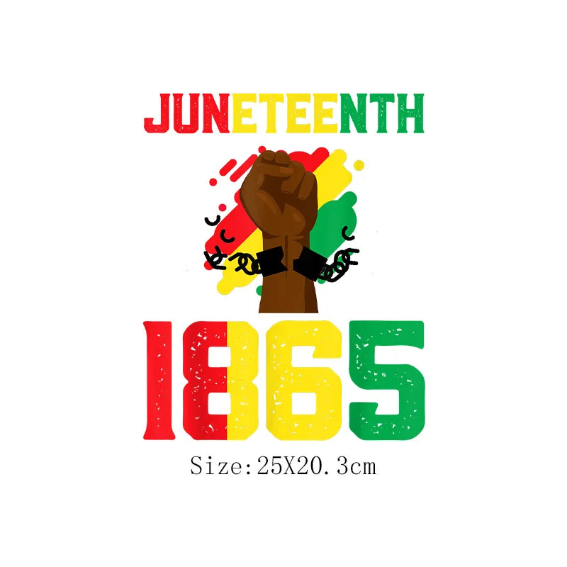 Juneteenth Iron-On Transfer Patch for Clothing – DIY Heat Sticker for T-Shirts & Hoodies | The Party Days | The Party Days