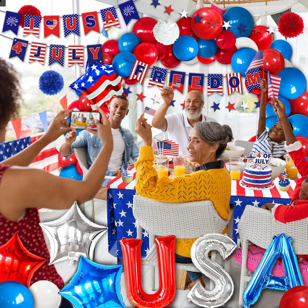 4th of July Party Decorations – USA Patriotic Party Supplies – Plates, Cups, Banner, Balloons & More – The Party Days | The Party Days