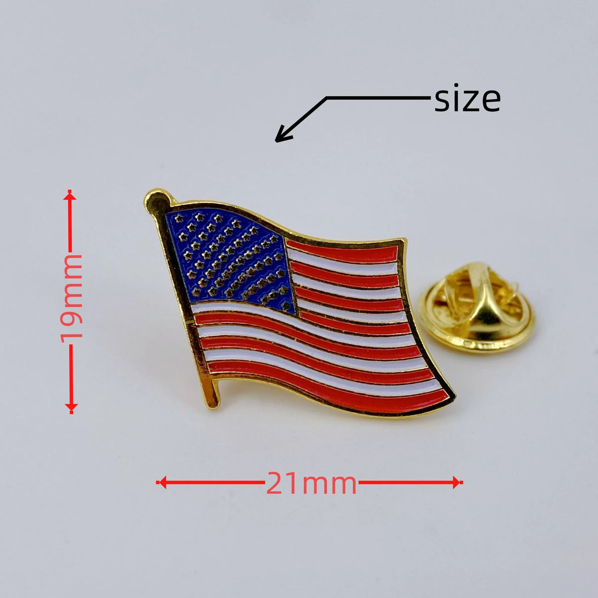 American Flag Lapel Pin – Gold-Plated Enamel USA Flag Pin – The Party Days | The Party Days