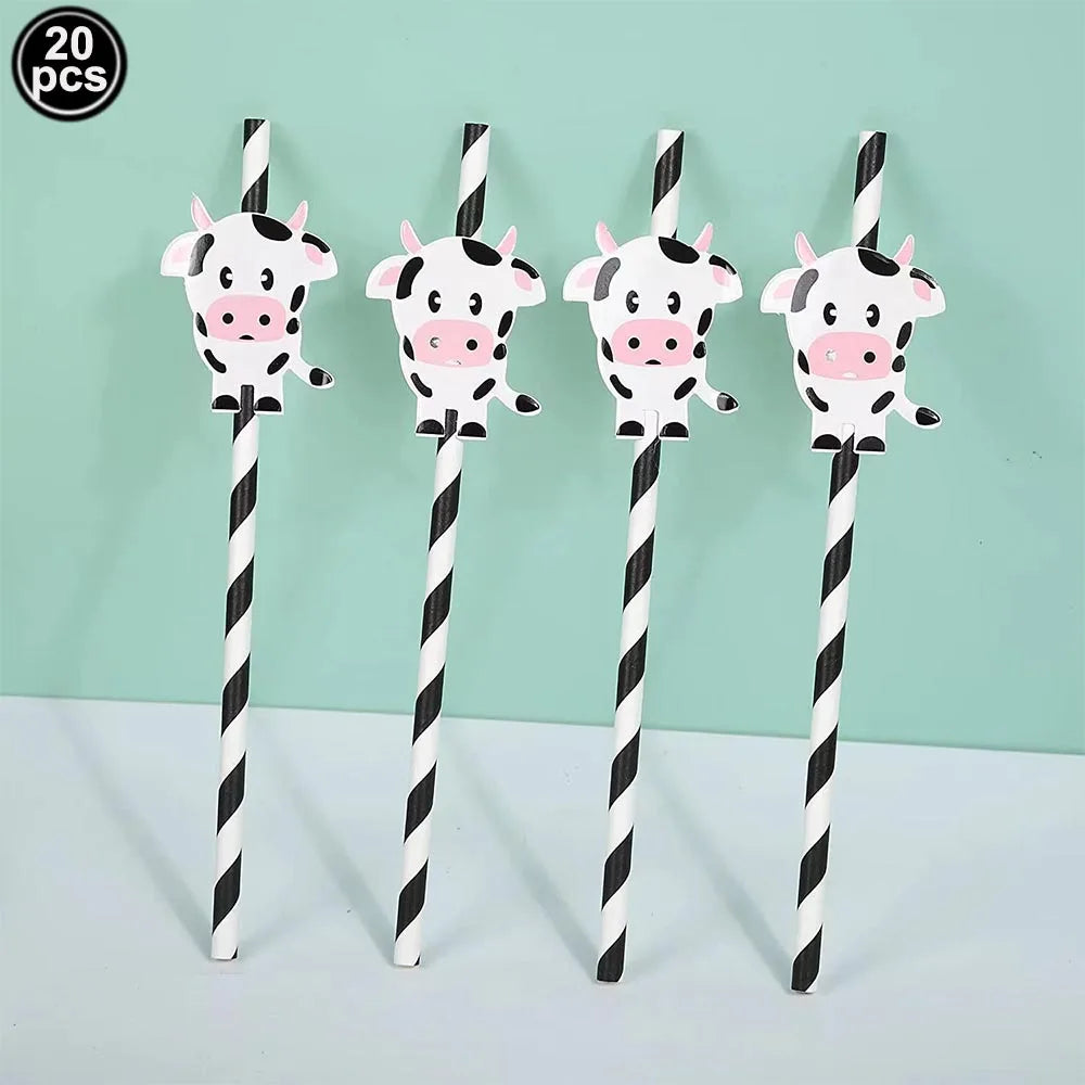 Cow Birthday Party Supplies – Farm Theme Disposable Tableware Set – The Party Days | The Party Days