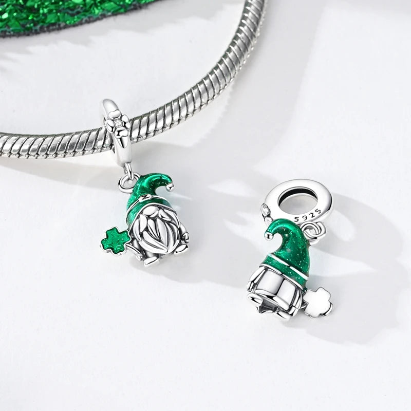 925 Silver St. Patrick's Day Shamrock Earring Charms – Four-Leaf Clover – The Party Days | The Party Days