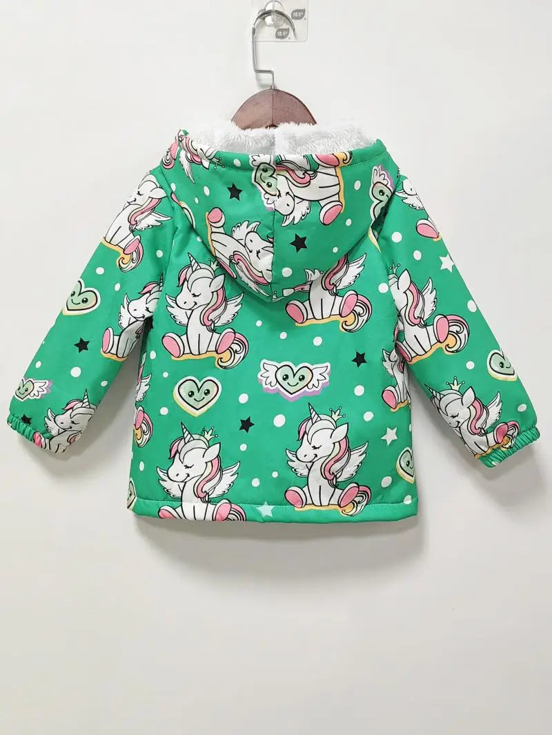 Kids Unicorn Fleece Hoodie Jacket | The Party Days | The Party Days
