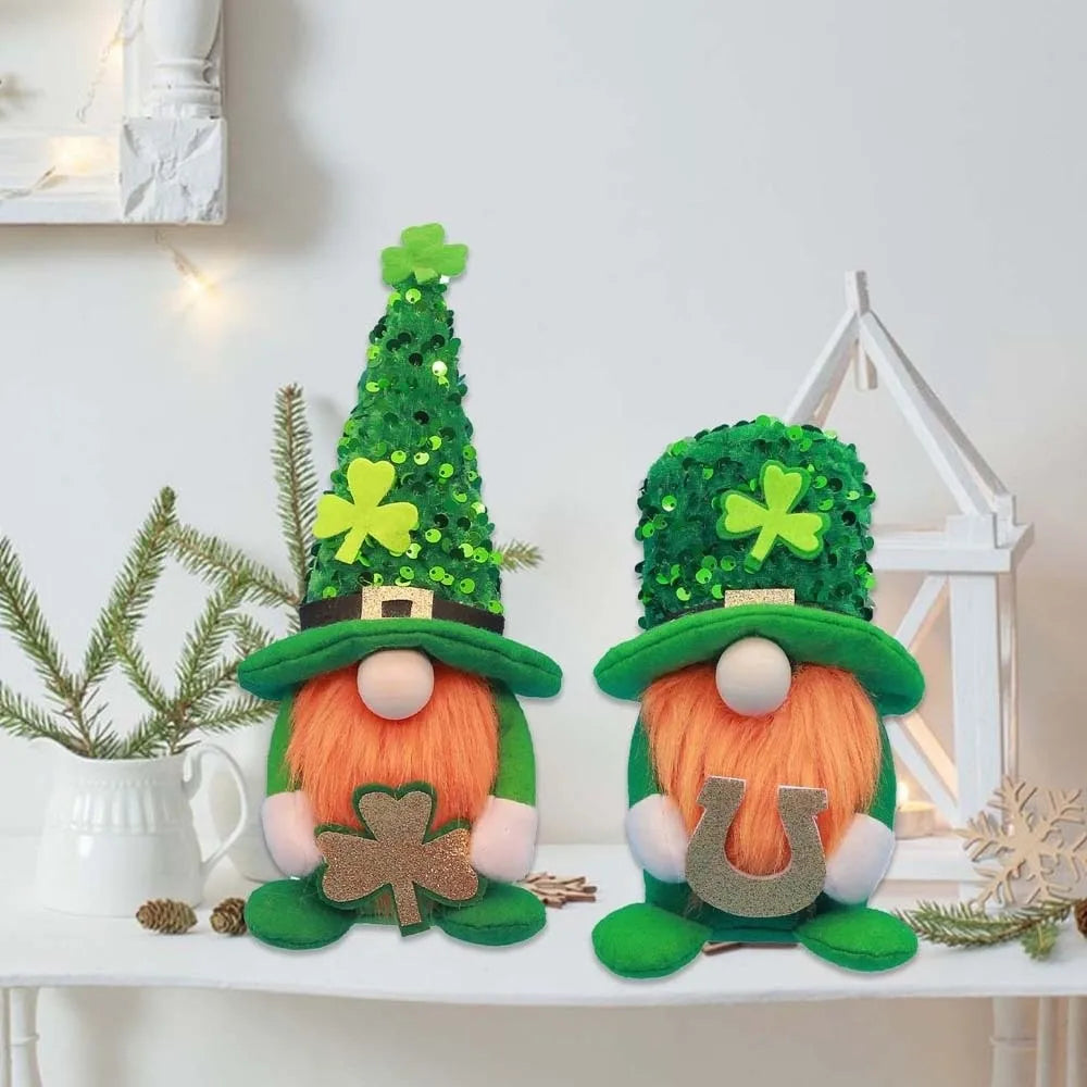 St. Patrick's Day Sequin Leprechaun Plush Doll – Festive Irish Ornament – The Party Days | The Party Days