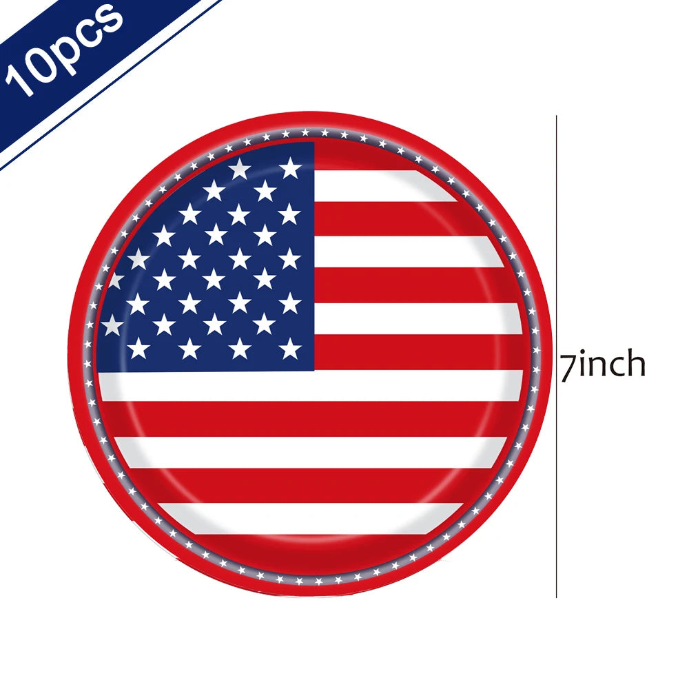 USA Patriotic Party Supplies – 4th of July Decorations – Plates, Cups, Banner, Balloons & More – The Party Days | The Party Days
