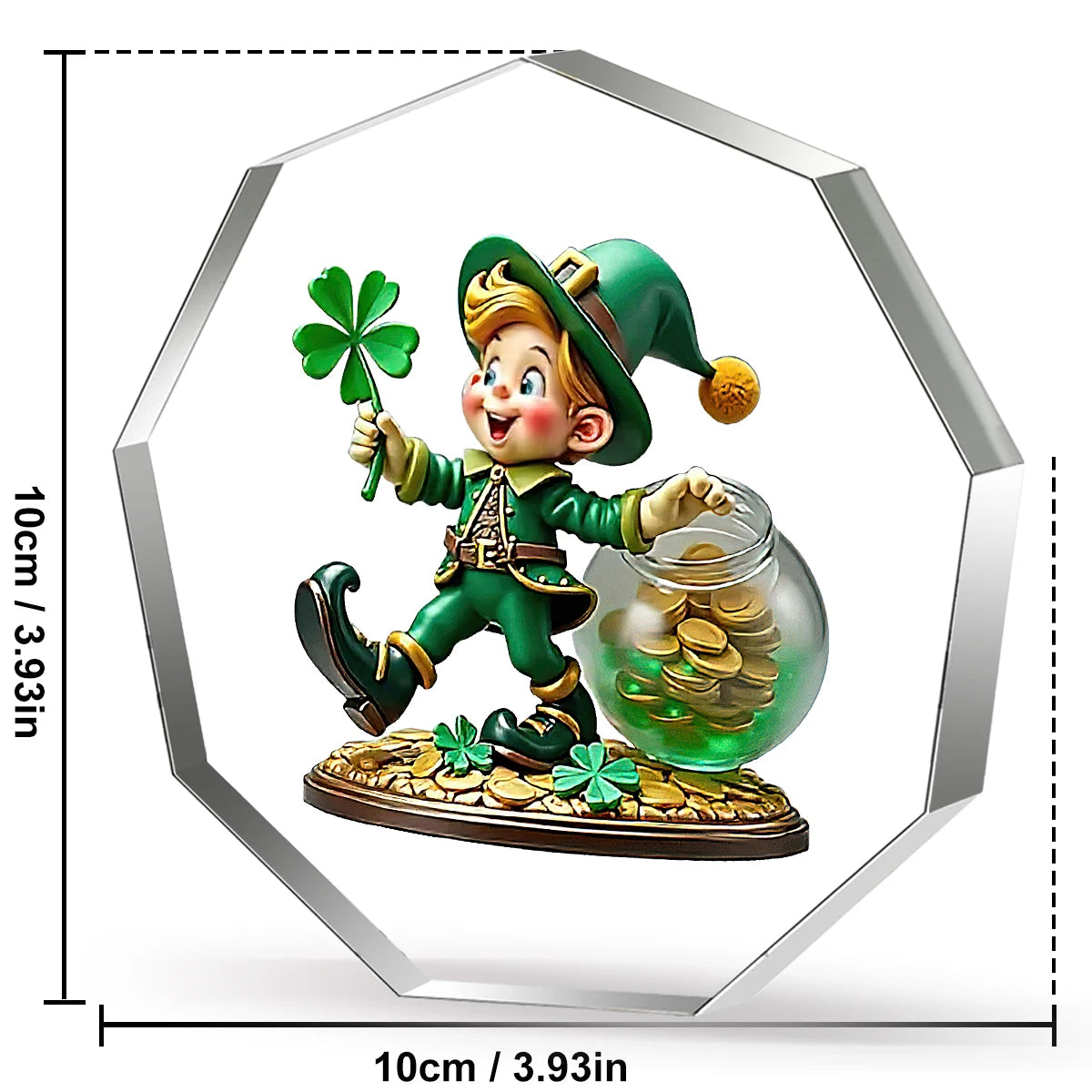 St. Patrick's Day Retro Leprechaun Acrylic Decoration – Irish Party Ornament – The Party Days | The Party Days
