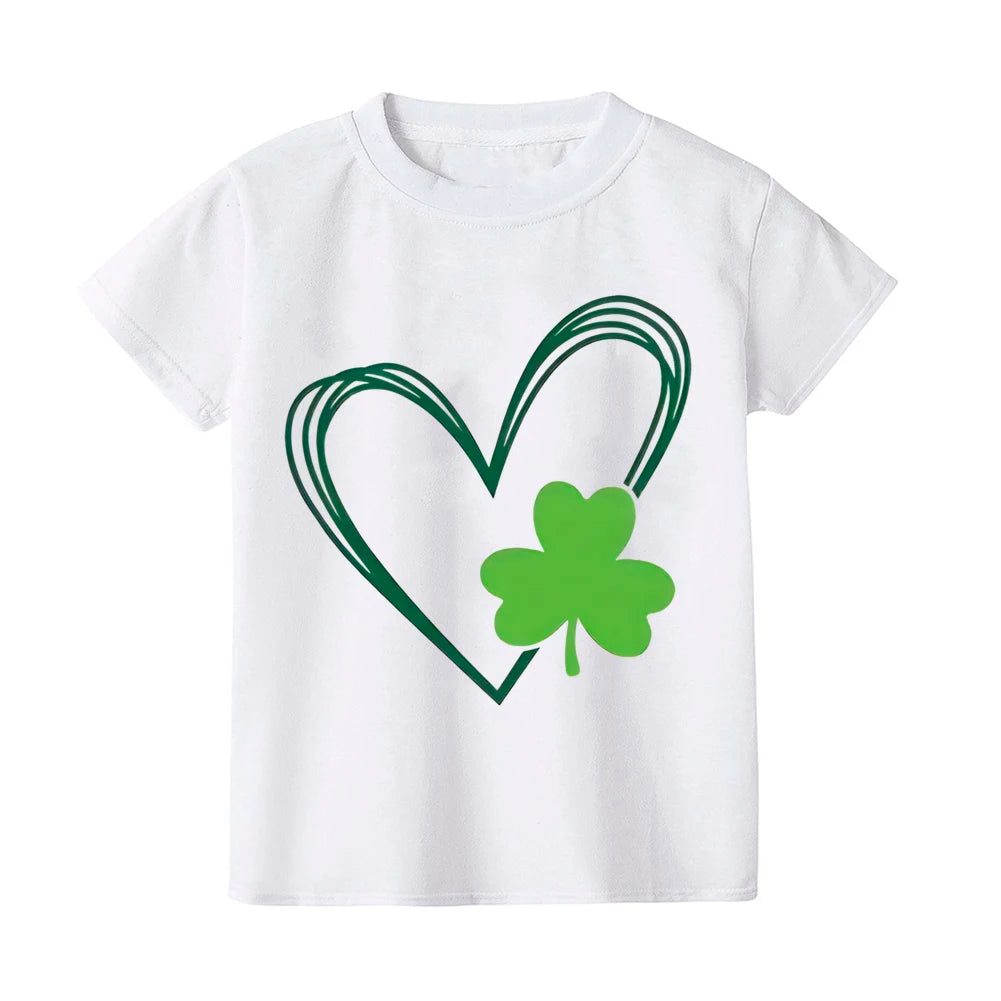St. Patrick's Day Kids Heart Shamrock T-Shirt – Children's Irish Party Tee – The Party Days | The Party Days