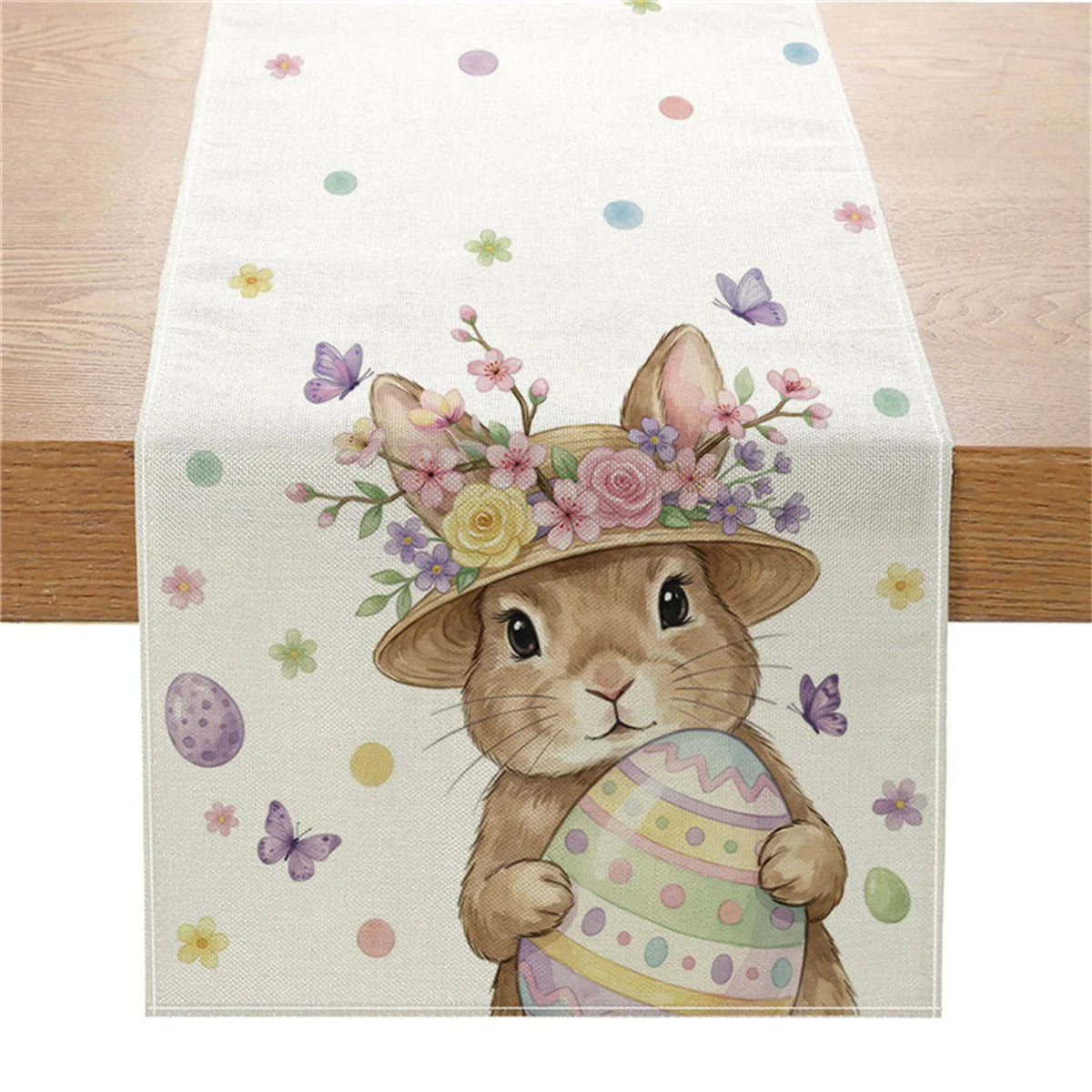 Easter Table Runner – Premium Polyester Linen Party Table Decoration – The Party Days | The Party Days