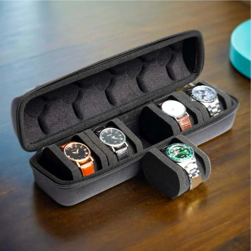 EVA Oxford Travel Watch Organizer Case – 1 to 8 Slots | The Party Days | The Party Days