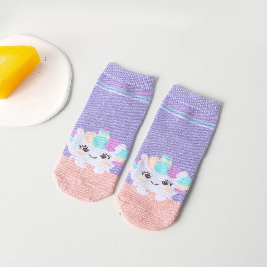 Pack 5 Pairs Unicorn Kids Socks | Children's Bow Socks | The Party Days | The Party Days