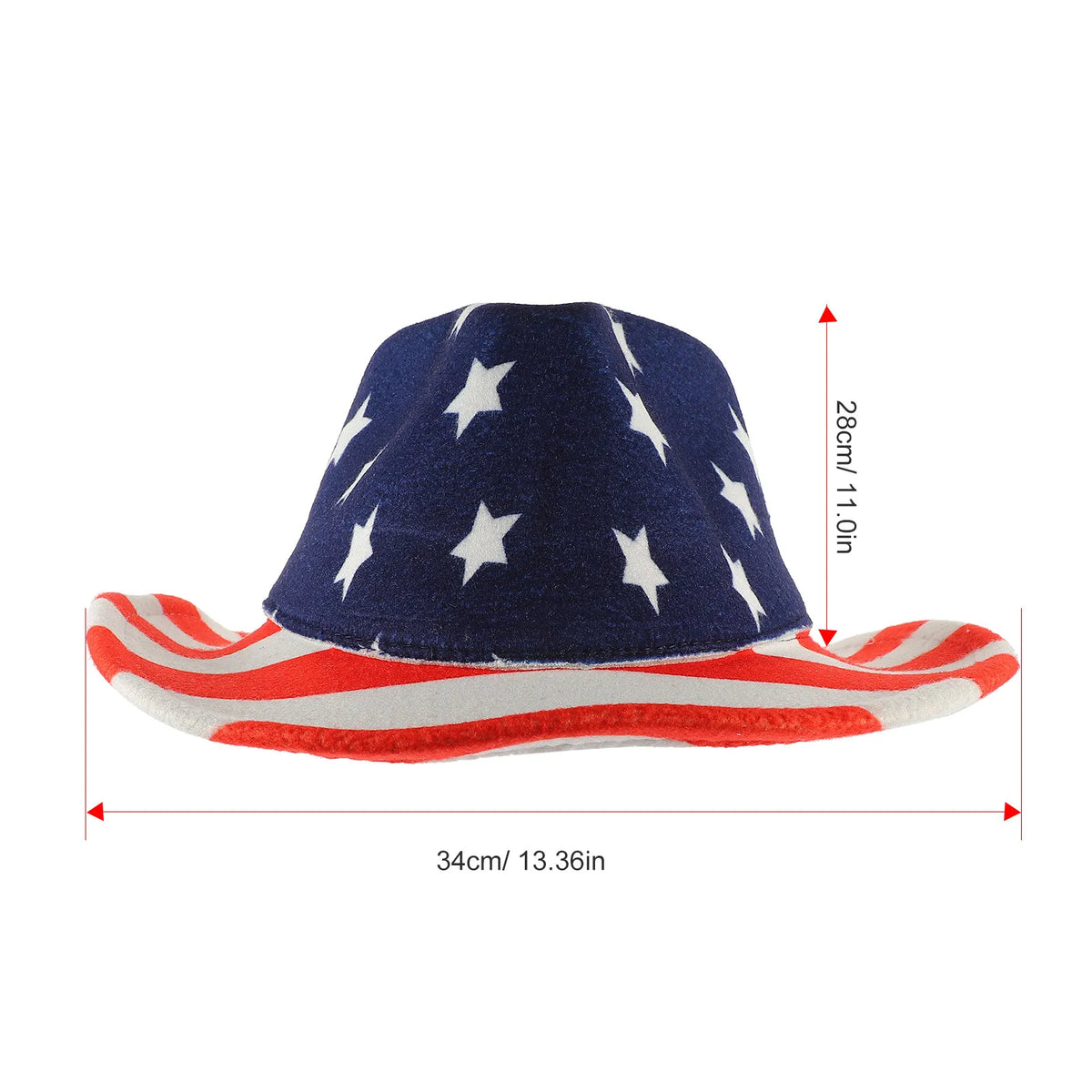 Patriotic American Flag Cowboy Hat – Western Unisex Hat for 4th of July & Parties | The Party Days | The Party Days