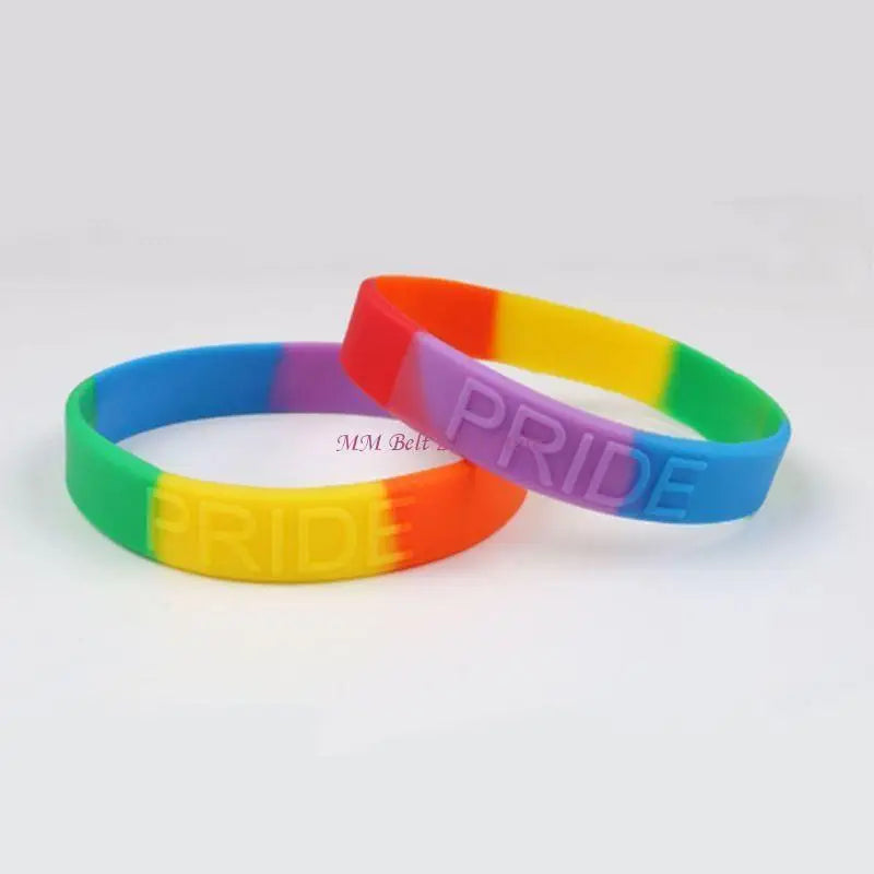Rainbow Pride Silicone Bracelet – LGBT Adjustable Braided Wristband | The Party Days | The Party Days