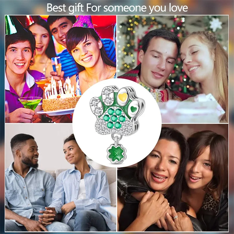 925 Silver St. Patrick's Day Bracelet Charms with Zirconia – GDTC Certified – The Party Days | The Party Days