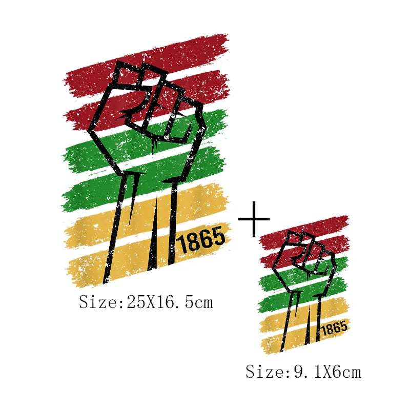 Juneteenth Iron-On Transfer Patch for Clothing – DIY Heat Sticker for T-Shirts & Hoodies | The Party Days | The Party Days