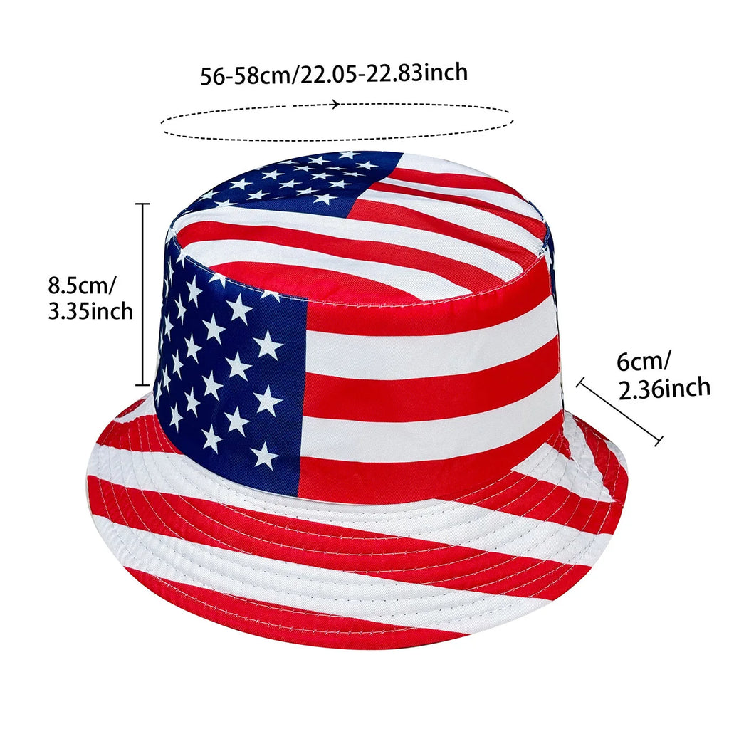 Patriotic American Flag Bucket Hat – Reversible, Foldable & Stars and Stripes | The Party Days | The Party Days
