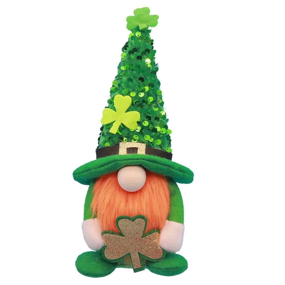 St. Patrick's Day Sequin Leprechaun Plush Doll – Festive Irish Ornament – The Party Days | The Party Days