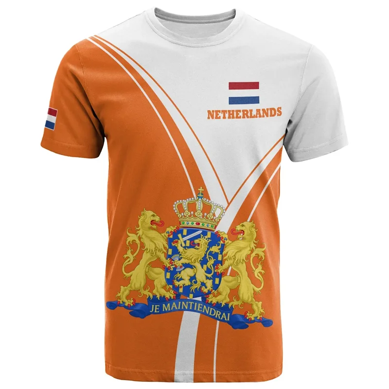 Netherlands Flag 3D Print T-Shirt – Dutch Orange Oversized Tee for Men & Women – The Party Days | The Party Days