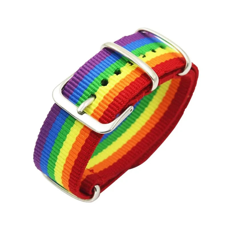 Rainbow Pride Woven Leather Bracelet – LGBT Adjustable Friendship Bracelet | The Party Days | The Party Days