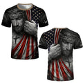 Retro American Flag 3D Print T-Shirt – Eagle & Heart Graphic Tee – Unisex Summer Streetwear – The Party Days | The Party Days