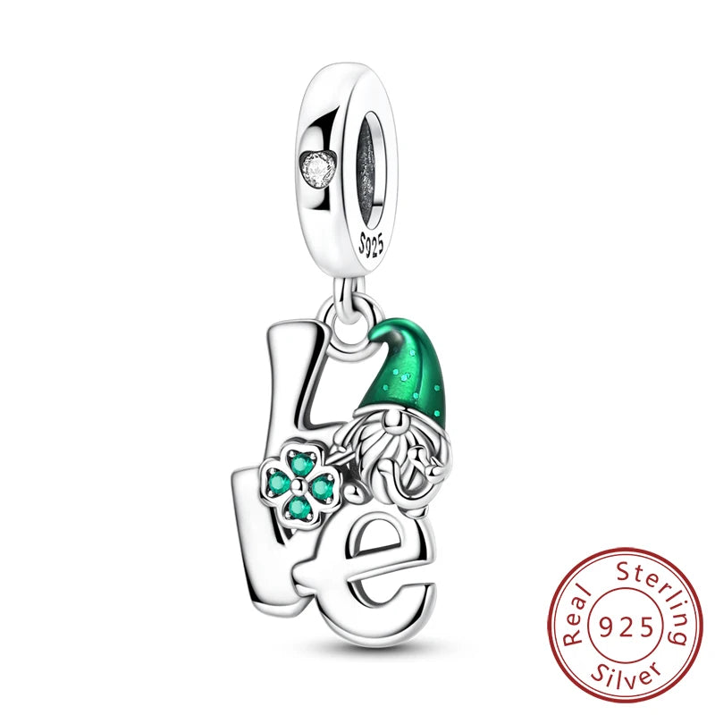 925 Silver St. Patrick's Day Shamrock Earring Charms – Four-Leaf Clover – The Party Days | The Party Days