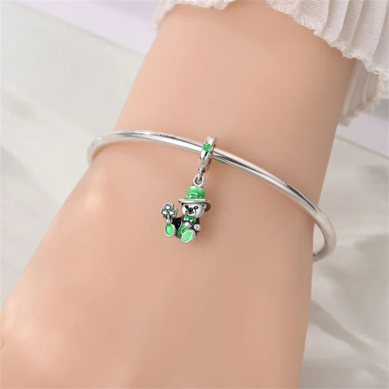 925 Silver St. Patrick's Day Bracelet Charms with Zirconia – GDTC Certified – The Party Days | The Party Days
