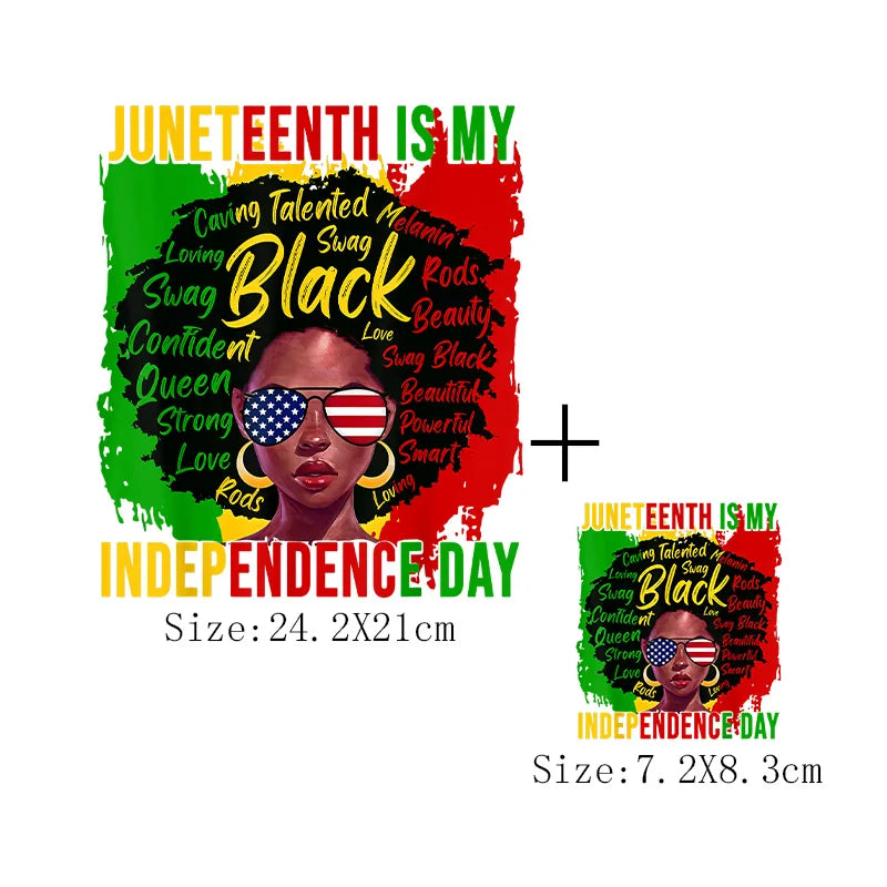 Juneteenth Iron-On Transfer Patch for Clothing – DIY Heat Sticker for T-Shirts & Hoodies | The Party Days | The Party Days