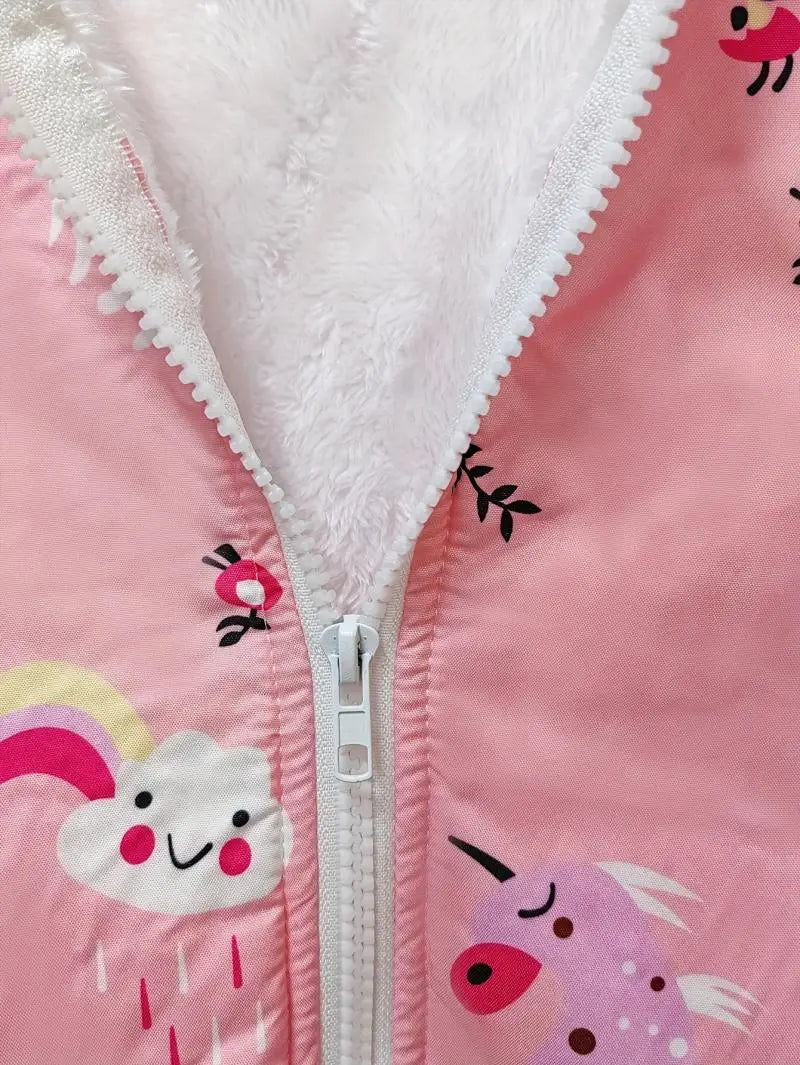 Kids Unicorn Fleece Hoodie Jacket | The Party Days | The Party Days