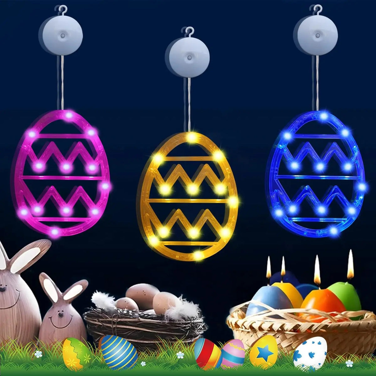Easter Window Lights Hanging Ornaments – Spring Festive Decor – The Party Days | The Party Days