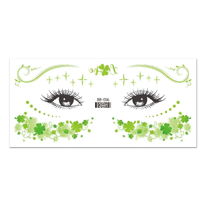 St. Patrick's Day Irish Shamrock Temporary Tattoos – Green Clover Body Stickers – The Party Days | The Party Days