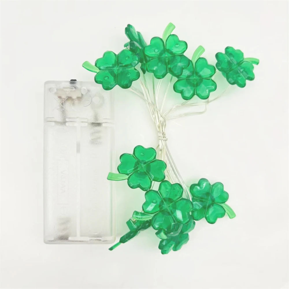 St. Patrick's Day Green LED String Lights – 10 LED Decorative Garland – The Party Days | The Party Days