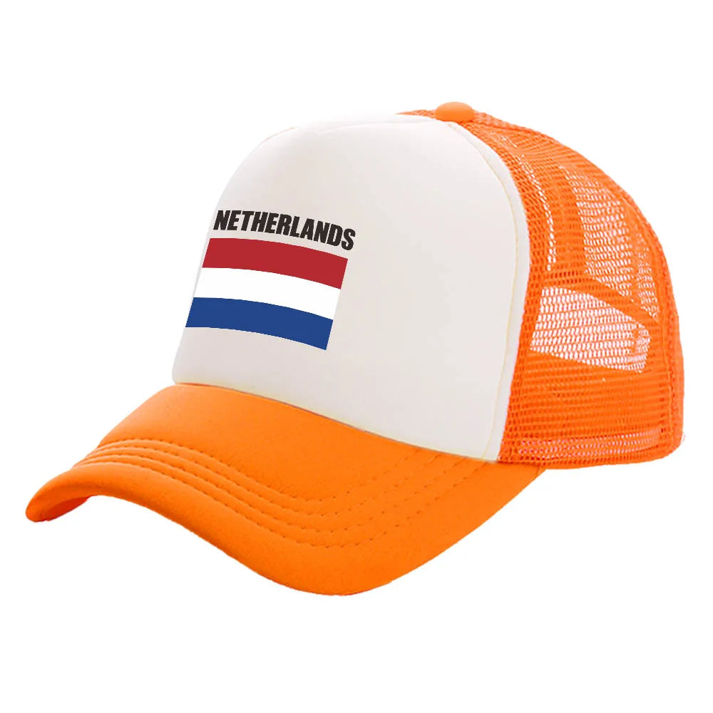 Netherlands Trucker Cap – Dutch Holland NL Mesh Net Baseball Hat | Unisex Summer Snapback | The Party Days