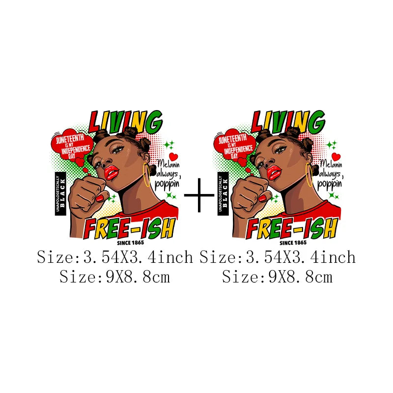 Juneteenth Iron-On Transfer Patch for Clothing – DIY Heat Sticker for T-Shirts & Hoodies | The Party Days | The Party Days