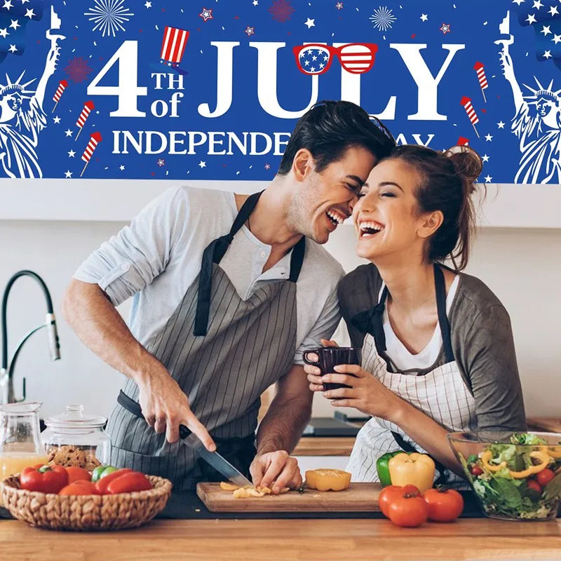 4th of July Banner Outdoor Independence Day Flag